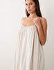 VILA linen touch cami maxi dress in super light melange