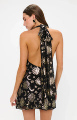 Lisa Mini Dress ~ Celestial Shimmer Chiffon