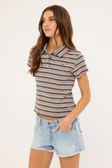 Rusty Ripper Low Rise Denim Shorts True Blue