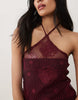Motel Kaku crochet dress in burgundy