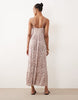 JDY Tall cami maxi dress in red paisley print