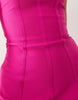 Kaiia exclusive 00s maxi length sheer hem sculpting bandage dress in dragonfruit