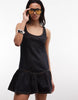 COLLUSION 90s dropped waist dress in dark navy wash