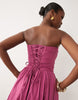 Abercrombie & Fitch bandeau corset waist detail maxi dress in pink