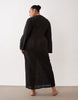 Esmée Curve knit beach midaxi dress in black