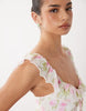 Gina Tricot frill maxi dress in multi flower print