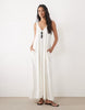 trapeze maxi dress in neutral