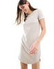 JDY T-shirt mini dress in stone