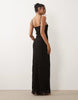 Never Fully Dressed Sapna ring detail cami maxi dress in black