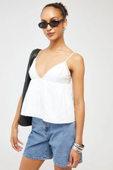 Luck & Trouble Eloise Broderie Top White