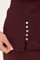 Perfect Stranger Stevie Linen Strapless Top Dark Choc