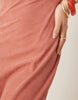 Tall bandeau maxi dress in terracotta