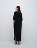 batwing T-shirt midi dress in black