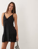 Esmée strappy mini beach dress in black