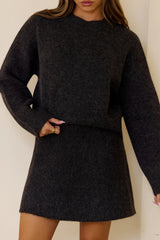Cozy Spark Knit Set Charcoal