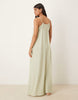 JDY cheesecloth sleeveless tie front maxi dress in sage green