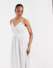 Vero Moda Tall cami midi dress in white striped print