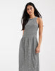 ONLY sleeveless midaxi smock dress in black gingham