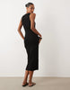 Gina Tricot knit midi tank dress in black