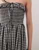 Esmée bandeau maxi beach dress in black & cream gingham