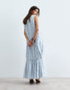 ARRANGE textured maxi dress with frill detail in blue