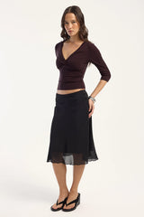 Perfect Stranger Stella Midi Skirt Black