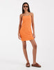 Vero Moda halterneck knit mini dress in sunset orange