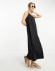 Vero Moda chuck on cami maxi dress in black