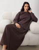 hybrid sweater dress in chocolate