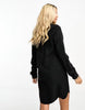 Vero Moda button up shirt mini dress in black