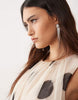 ARRANGE gathered drape maxi dress in mono spot print