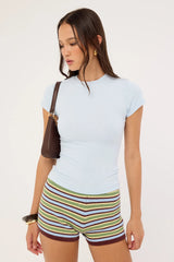L&t Longline Baby Tee Blue
