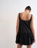 Topshop poplin dropped waist square neck throw on mini sundress in black