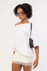 Luck & Trouble Alexa Lace Mini Skirt Off White