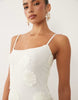 Gina Tricot strappy embroidery maxi dress in white