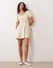 Miss Selfridge knit fit and flare mini dress in oatmeal