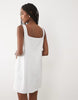 Mango cotton rich scoop neck mini dress in white