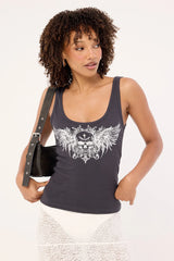 Neovision Skorn Singlet Tank Top Washed Black