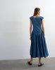 Topshop denim dropped waist midi dress in indigo rinse