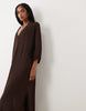 ARKET open knit polo shirt dress in brown