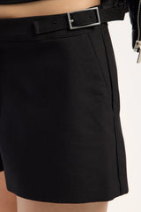 Perfect Stranger Giselle Mid Rise Shorts Black