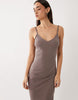 Esmée strappy beach maxi dress in brown
