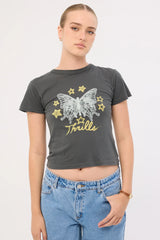 Thrills Angel Star Boy Tee Merch Black