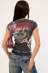 Neovision Yokai Baby Tee Ash Black