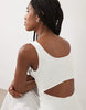 Mango cotton rich puff ball maxi dress in white