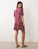 Miss Selfridge printed spun smock dress in pink paisley