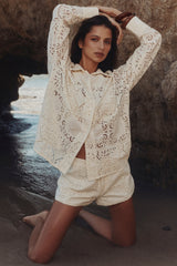 white cotton broderie anglaise shirt
