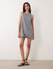 bubble hem mini dress in gingham