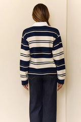 Preppy Jersey Midnight Stripe