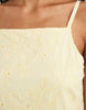PIECES square neck broderie maxi dress in pastel yellow